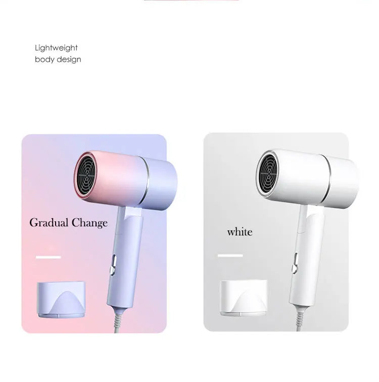 Two hair dryers, one labeled 'Gradual Change' and the other 'White', on a white background.