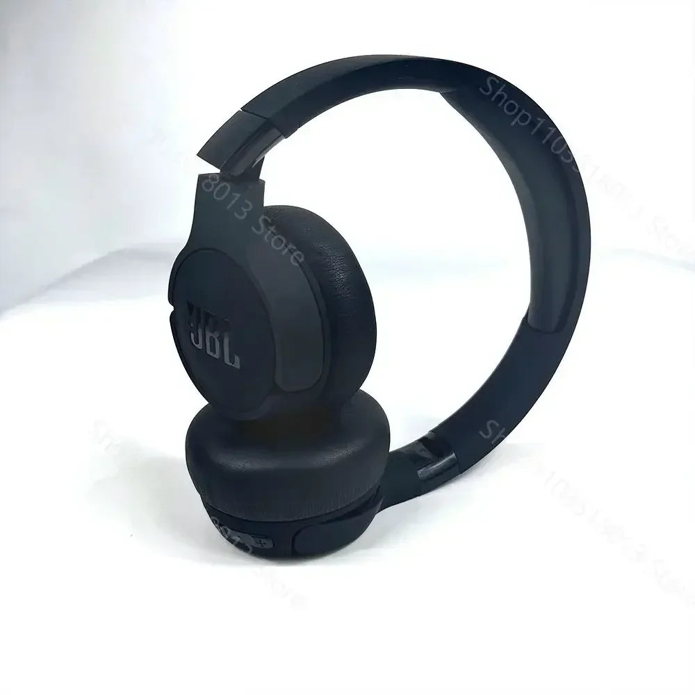 Black JBL headphones on a white background
