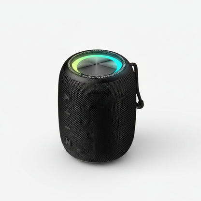 Black portable outdoor Bluetooth speaker