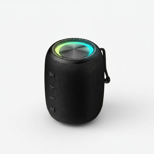 Black portable outdoor Bluetooth speaker